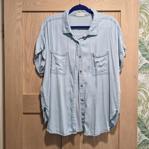 Chambray camp shirt